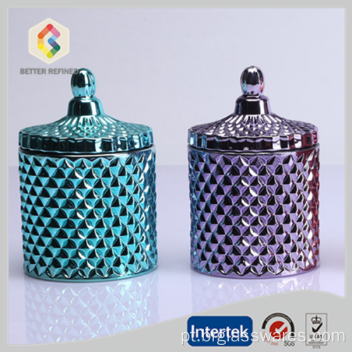 Novo design, lindos potes de velas de cristal com tampas